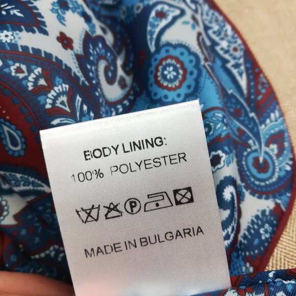 Joseph Turner Yorkshire Gilet Waistcoat Moon Wool Linen Herringbone Tan Sz 46 - Picture 7 of 11